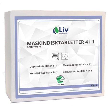 Liv Maskindisktabletter 4 i 1 100-pack