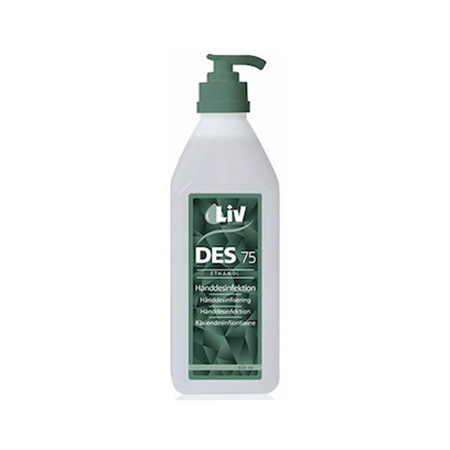 Handdesinfektion Liv Des 75 Pump, 600ml, 15st/kart
